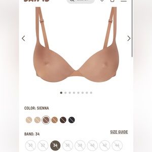 skims nipple push up bra